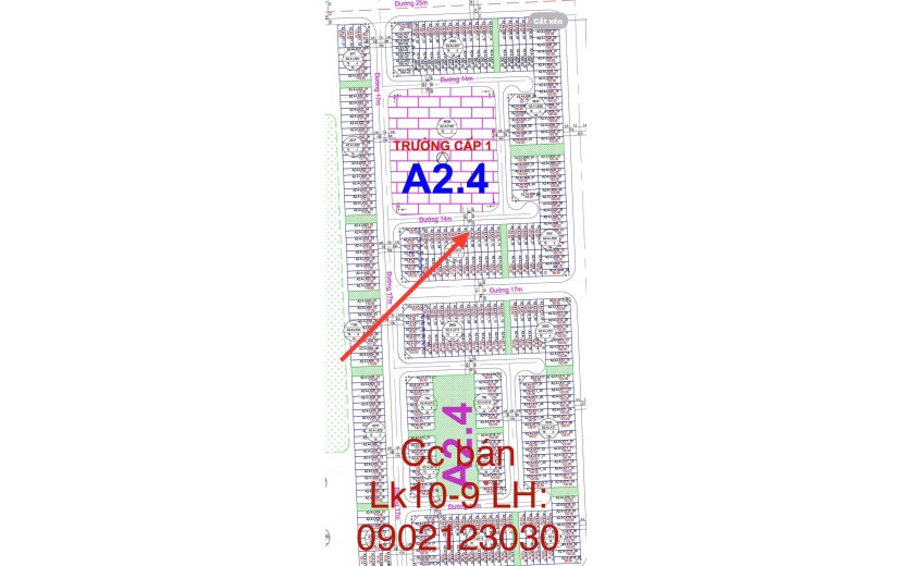 Chính chủ bán liền kề khu đô thị thanh Hà, Phú Lương, Hà Đông  A2.4 Lk 10-9 nhìn trường học DT 100m2 MT 5m hướng Bắc, Đường 14 m
Khu đô thị xanh